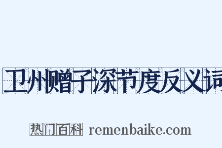 卫州赠子深节度反义词是什么意思的图片